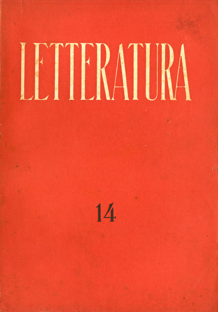 Letteratura, N 2 aprile-giugno 1940, copertina